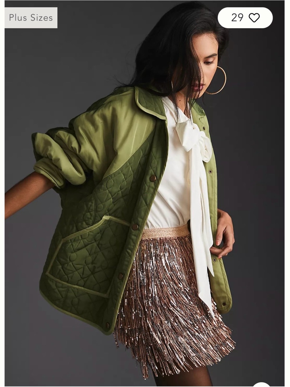 Pilcro Quilted Button Jacket - Picture 3 of 12